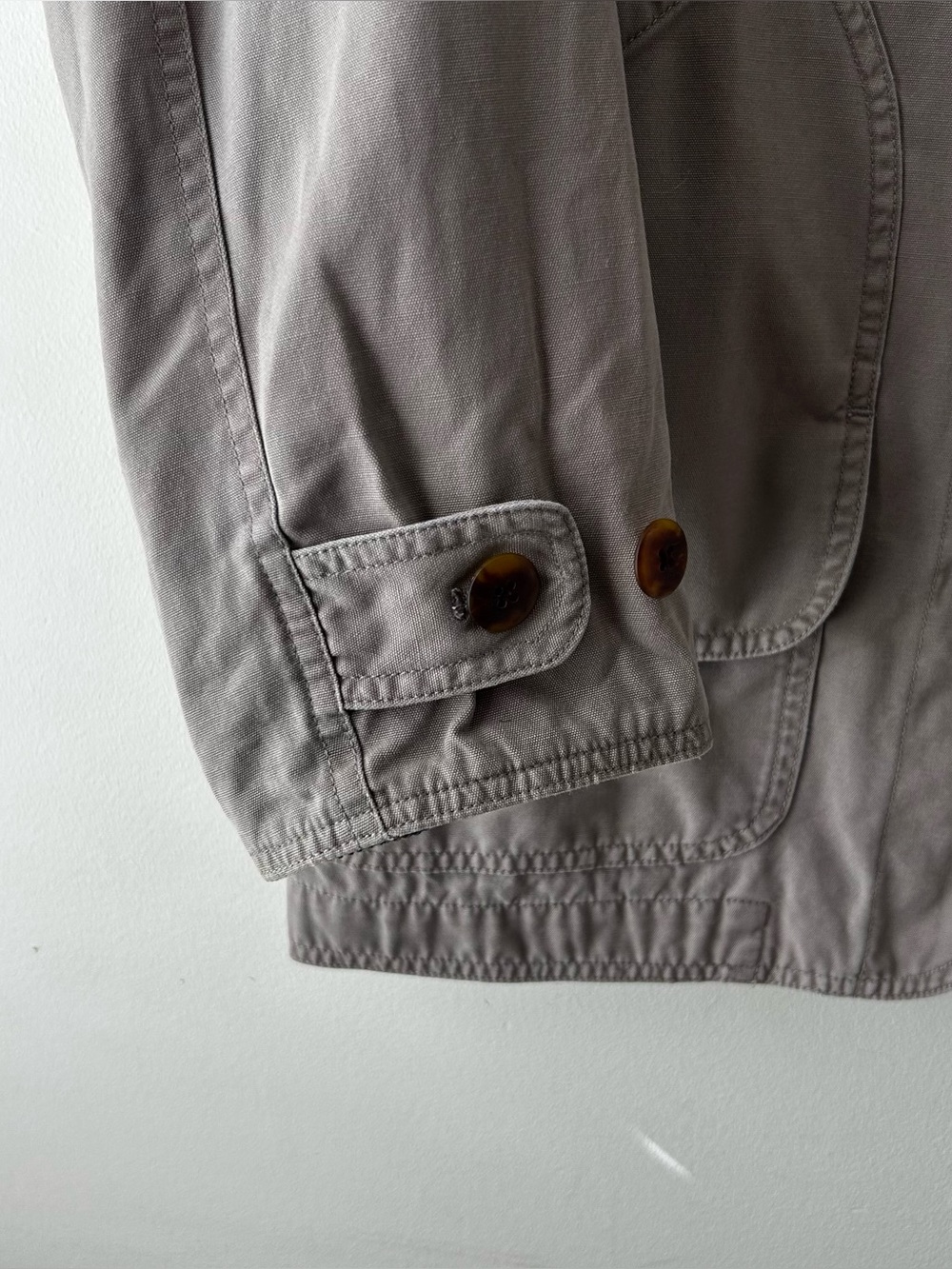 Vintage Lands End Barn Chore Workwear Jacket Coat Corduroy Collar Flannel Lined - Picture 5 of 8